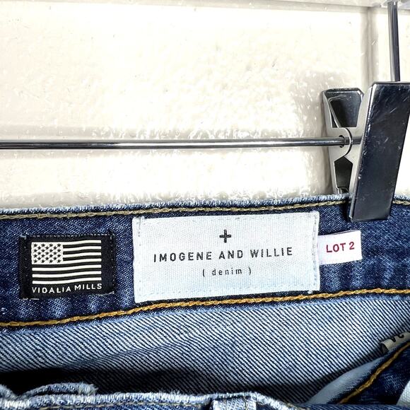 Imogene and Willie Barton Slim Denim Jeans 34 Mid Rise Medium Wash 100% Cotton - Picture 3 of 6